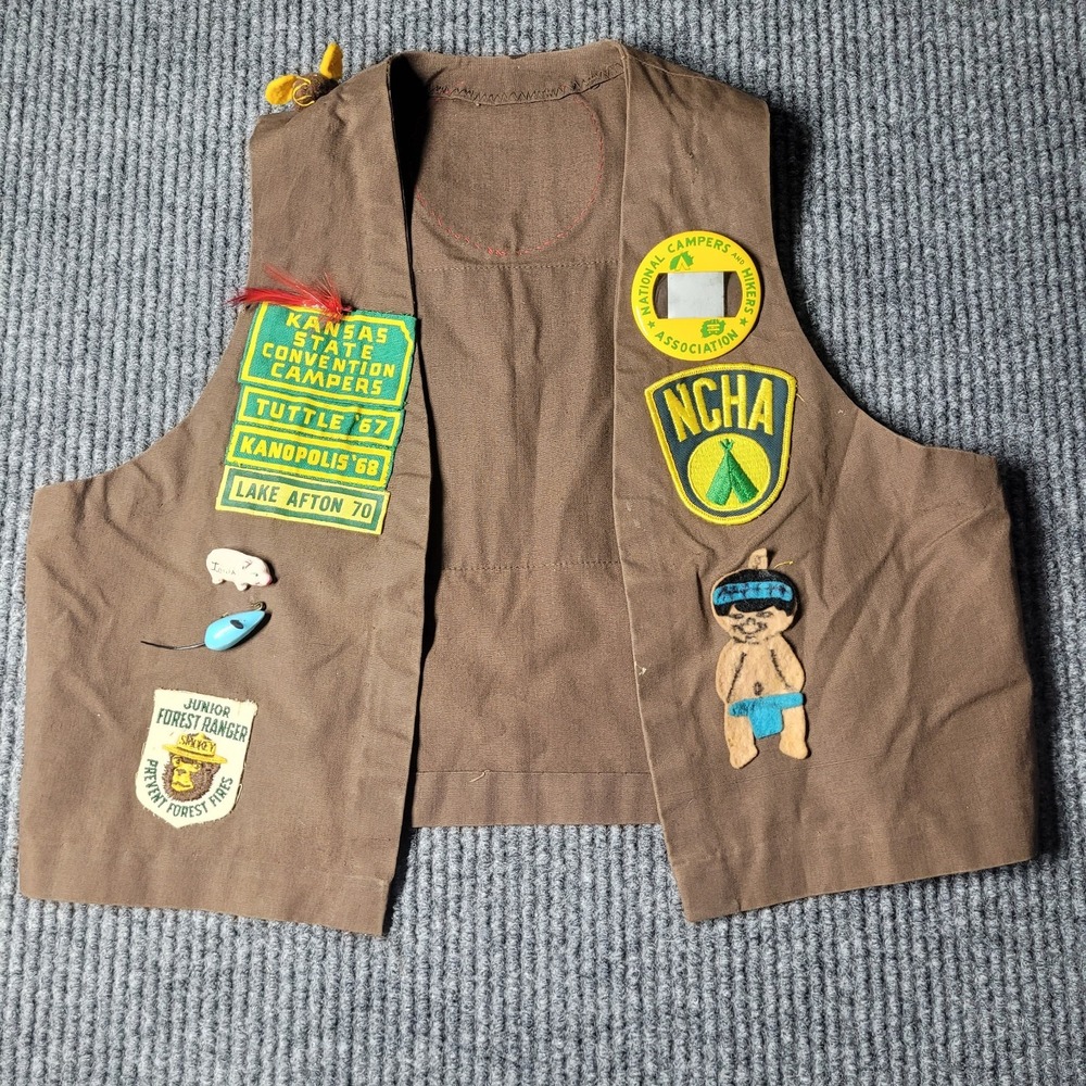 NCHA‎ National Campers & Hikers Association 70's Kids Vest Vintage